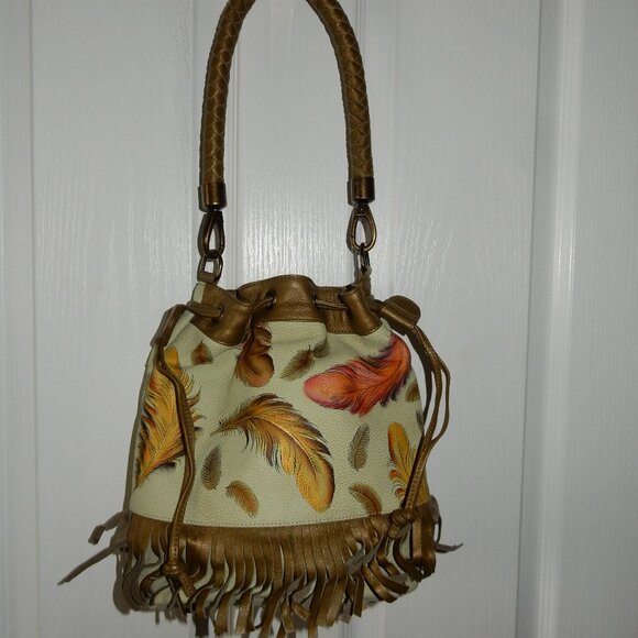 Anuschka feather purse - Picture 1 of 12